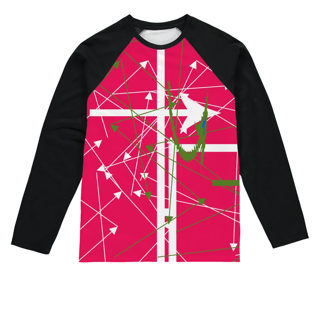 abstract Sublimation Baseball Long Sleeve T-Shirt