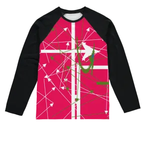 abstract Sublimation Baseball Long Sleeve T-Shirt