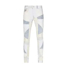 Amiri Skinny Denim Patchwork Jeans 'Alabaster'