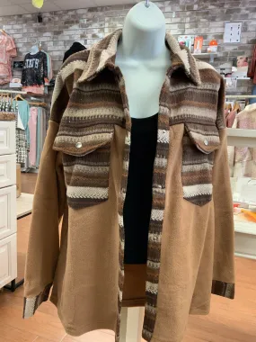 Aztec Brown Shacket