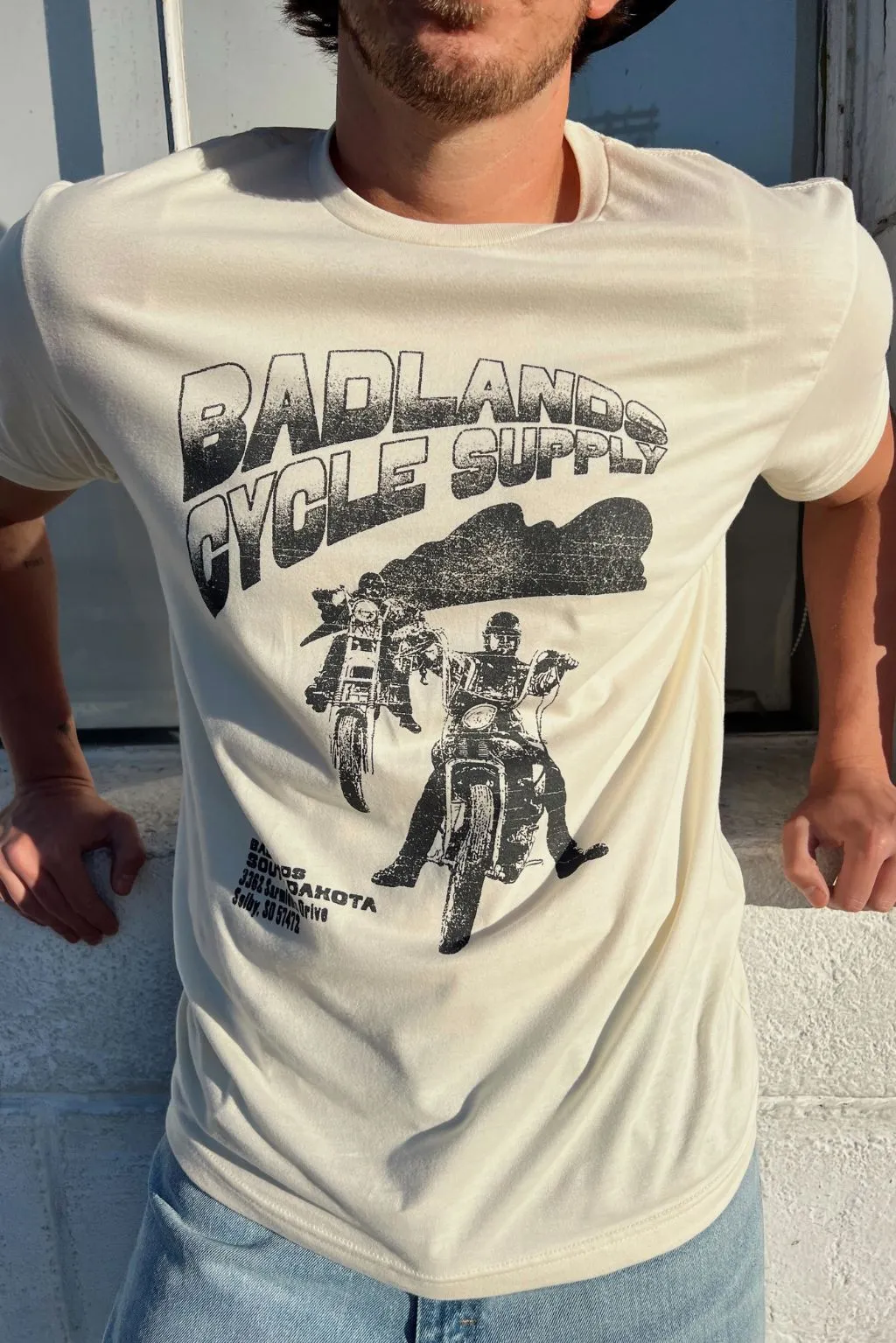 Badlands Cycle Cream Unisex Graphic Tee