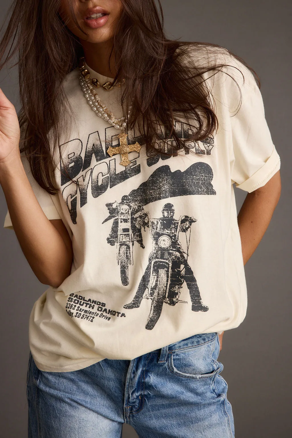 Badlands Cycle Cream Unisex Graphic Tee