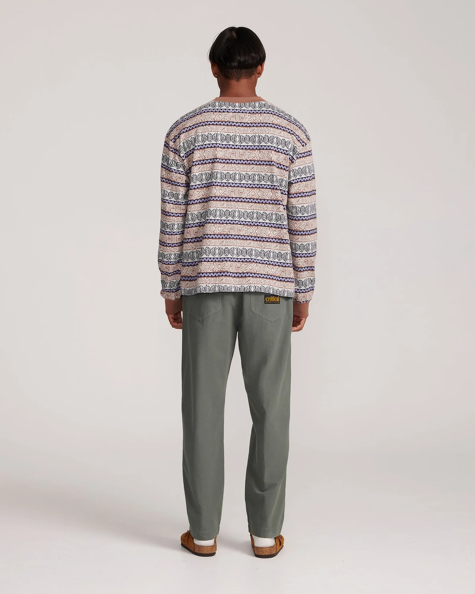 Bells Jacquard Longsleeve Tee - Blueberry