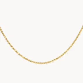 Cable Knit Chain Necklace in Gold