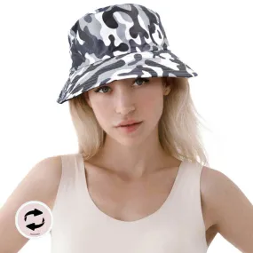 Camouflage Patterned Reversible Bucket Hat