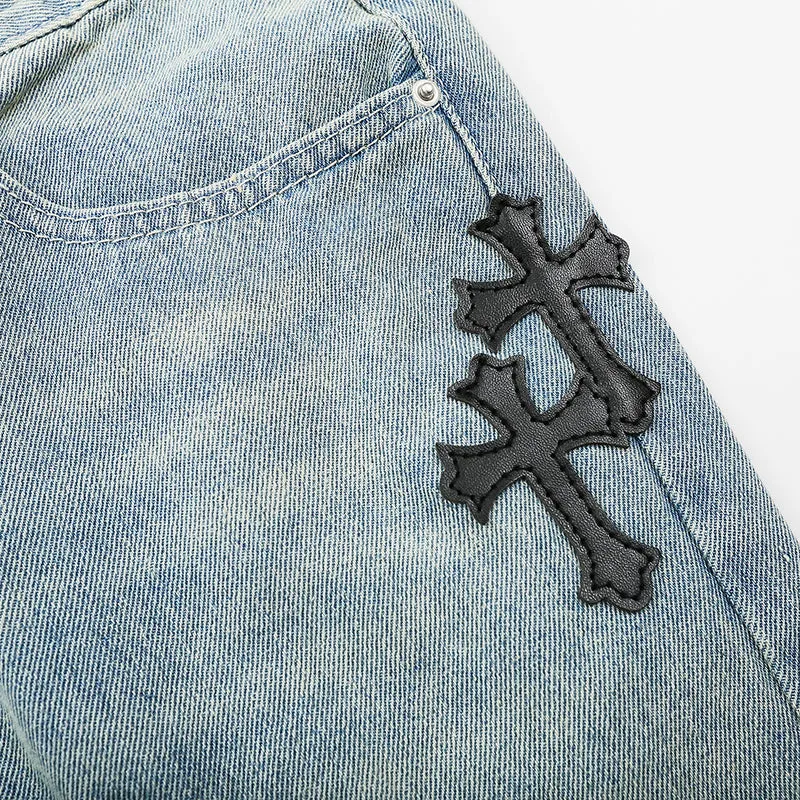 Chrome Cross Denim Pants