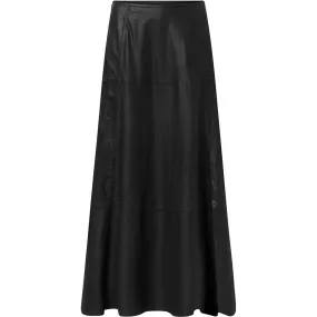 Dariana long leather skirt / 51008 - Black (Nero)