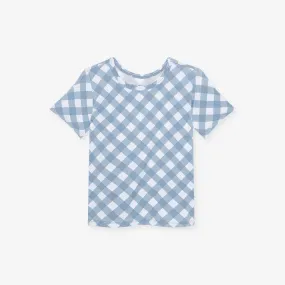 Dusty Blue Gingham Classic Tee