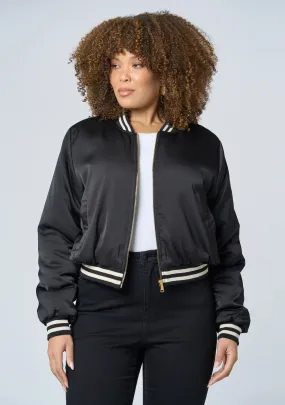 Force Of Nature Satin Bomber