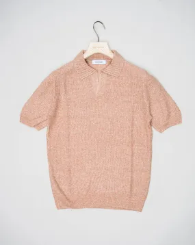 Gran Sasso Knitted Capri Collar Shirt / Rust