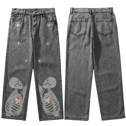 Heart Skeleton Denim jeans