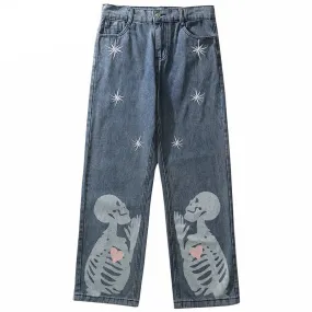 Heart Skeleton Denim jeans