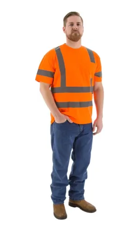 Majestic 75-5306 Hi-Vis Orange Short Sleeve Shirt ANSI 3, R