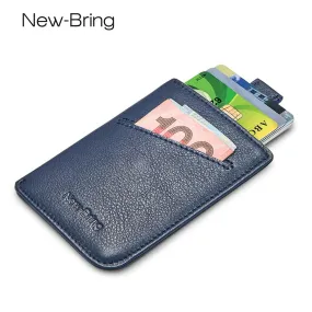 NewBring Slim Business PU Leather Wallet Card Holder