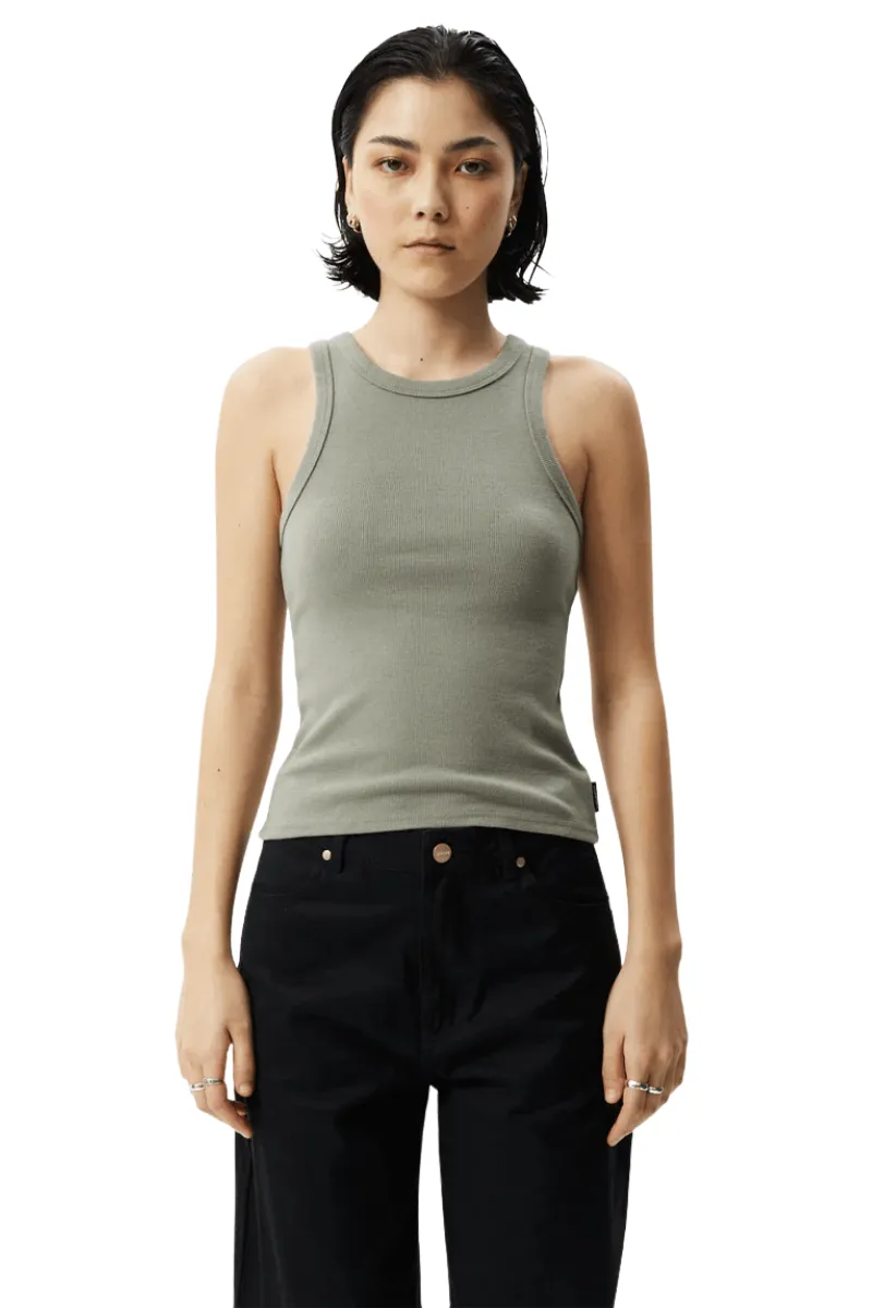 Olive Lydia Hemp Ribbed Singlet