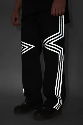 Reflective Athletic Black Denim