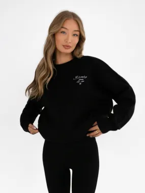 Soho Script Knitted Jumper - Black